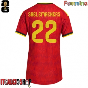 Belgio Alexis Saelemaekers #22 Prima Maglia Femmina Mondiali 2026 Manica Corta